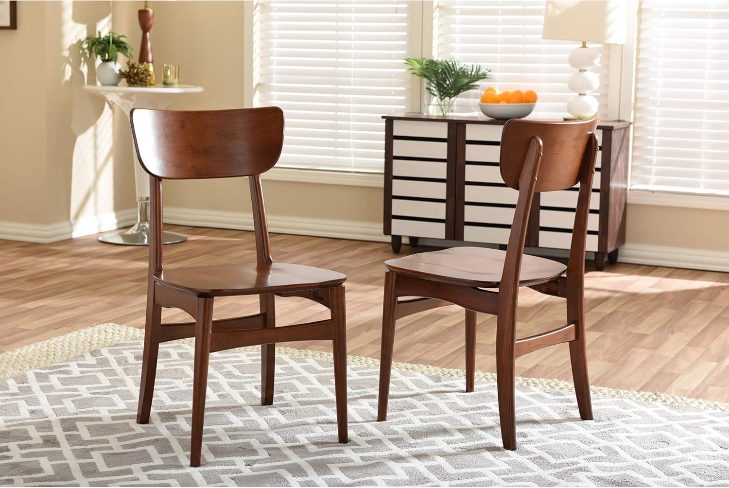 Set of 2 Dark Walnut Bentwood Dining Side Chairs T154506