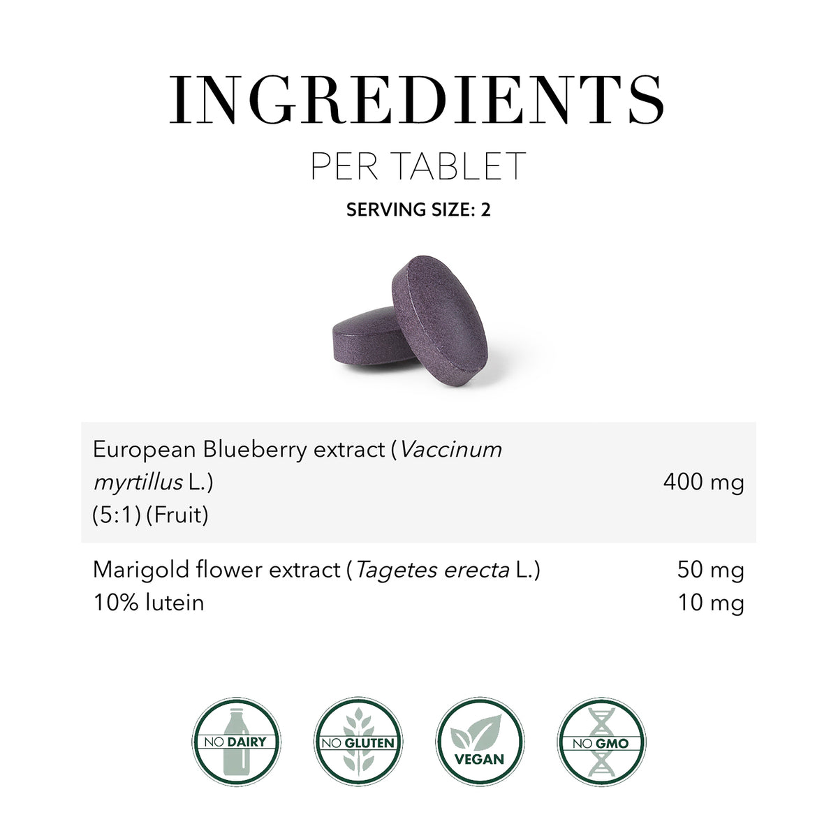 Blue Berry Strong Eye & Vision Support Supplement 120 Tablets Q30515