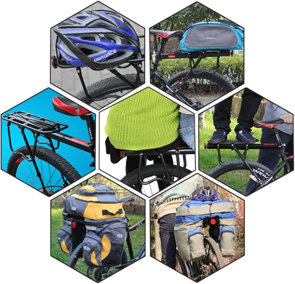 Black Quick Release Alloy Rear Bike Rack Pack of 2 H846396
