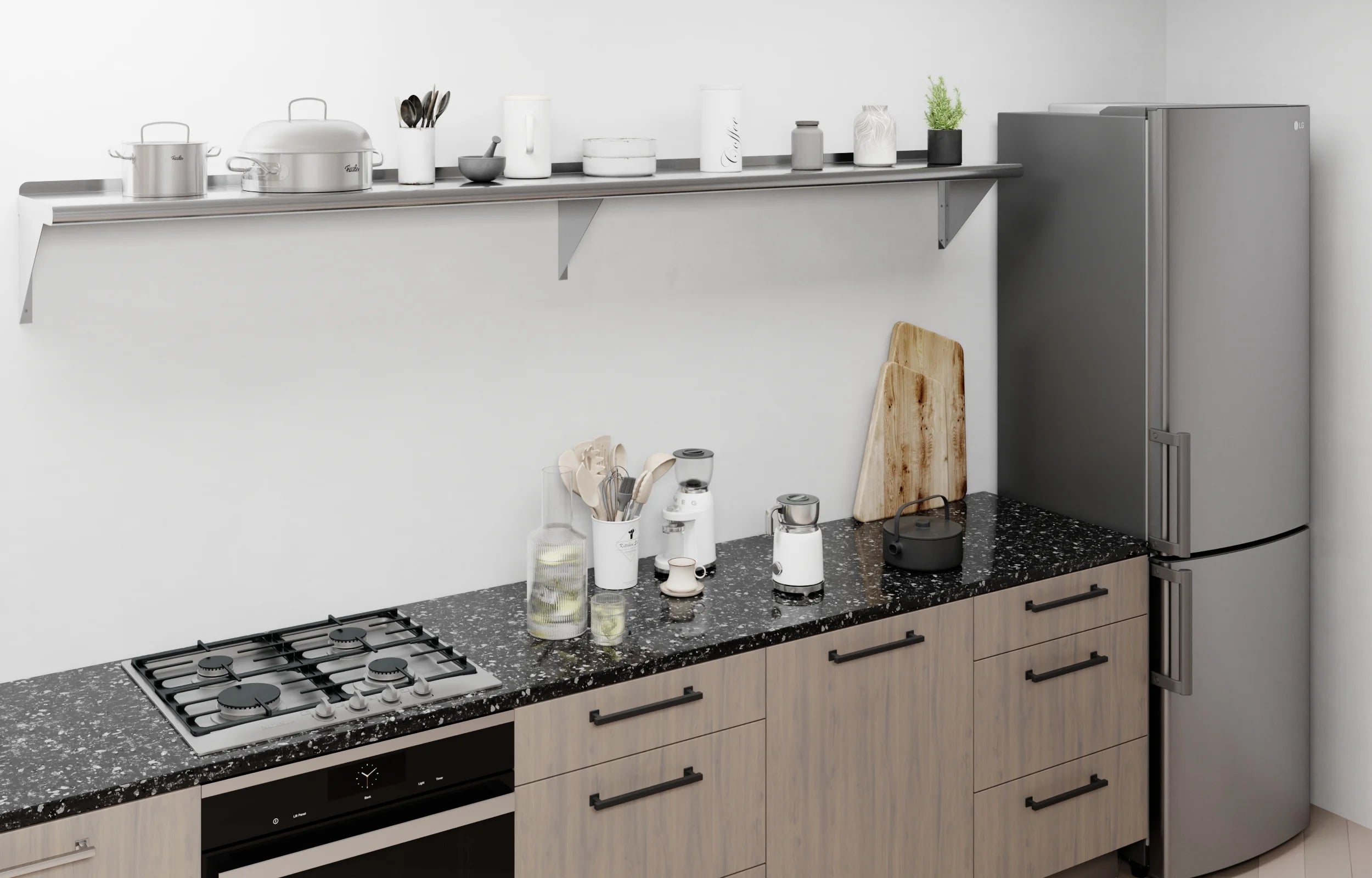 96" x 12" Stainless Steel Wall Shelf C2765