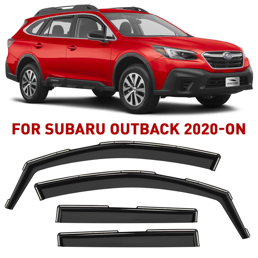 4 Pieces In-Channel Rain Guards for Subaru Outback 2020-2024 Q691802
