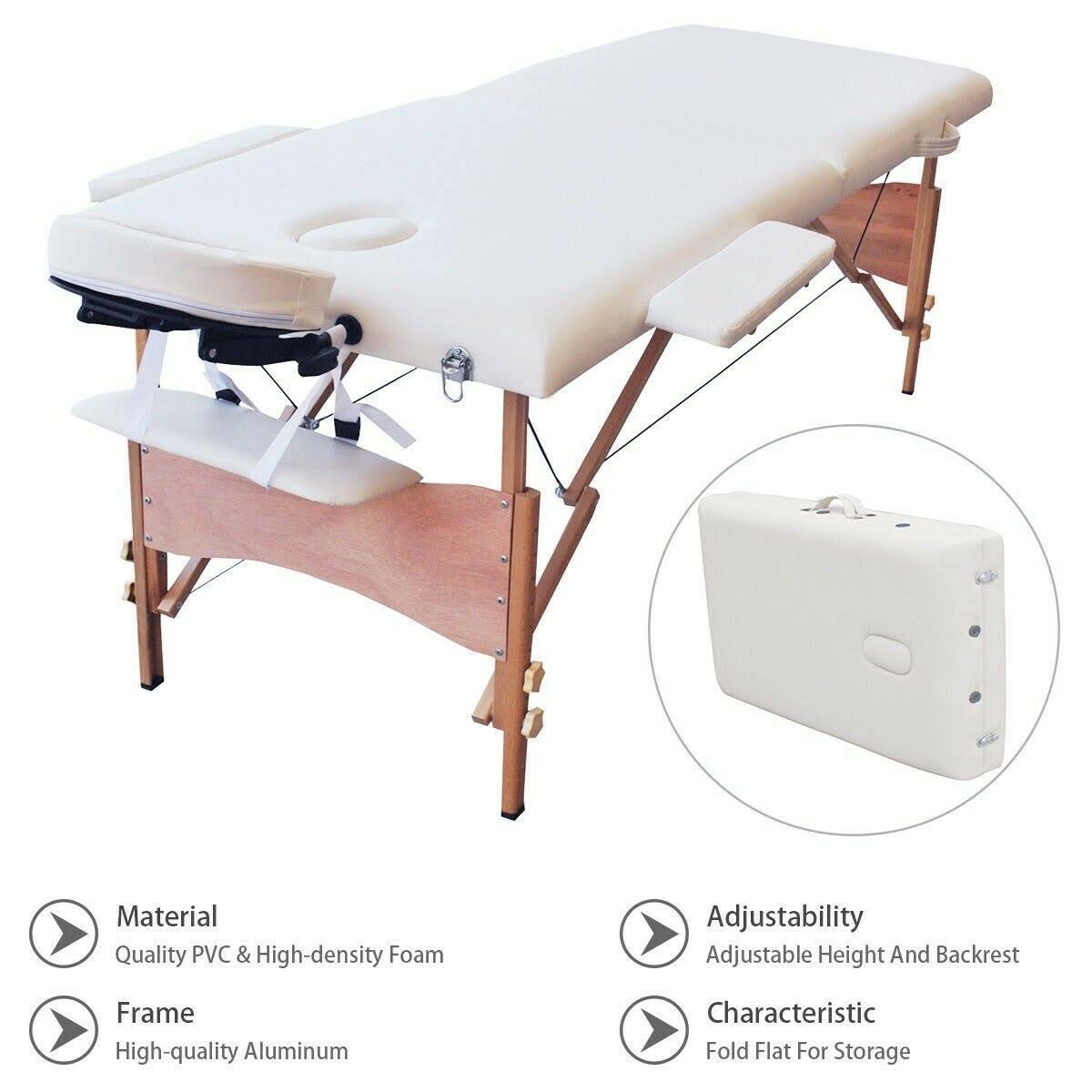 Black Massage Table with Carry Case P826