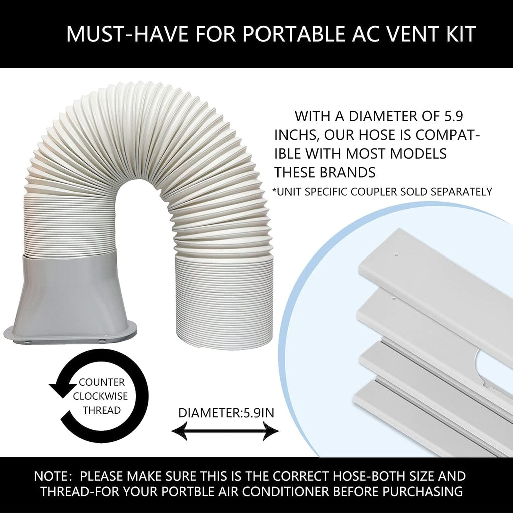Portable AC Window Vent Kit with Exhaust Hose K5870