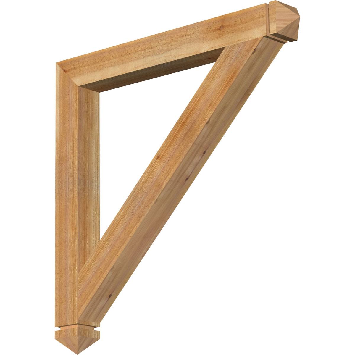 4x22W x 38x22D x 38x22H Traditional Arts & Crafts Rough Sawn Bracket, Western Red Cedar T793148