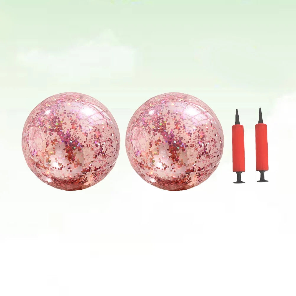 4 Pcs Glitter Ball and Pump Set M7591