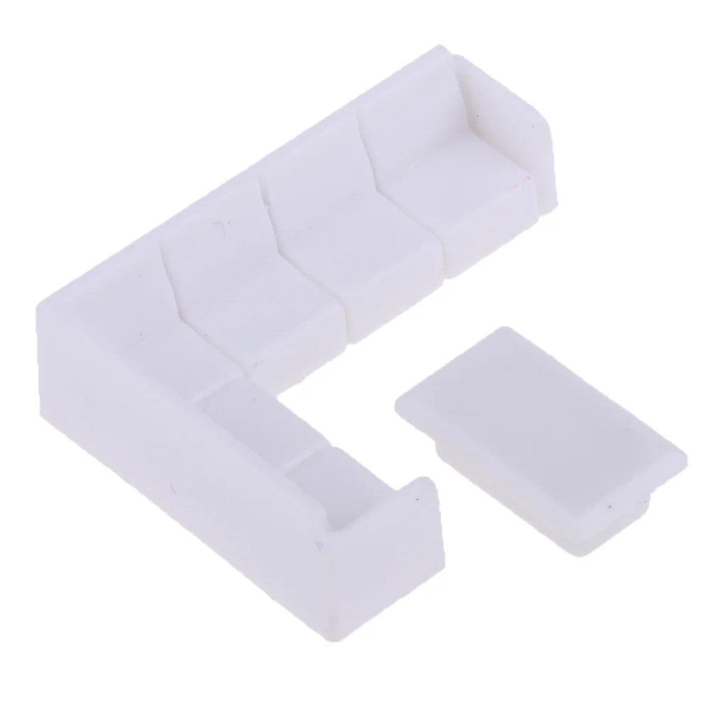 White Dollhouse Tea Table Sofa Furniture S810