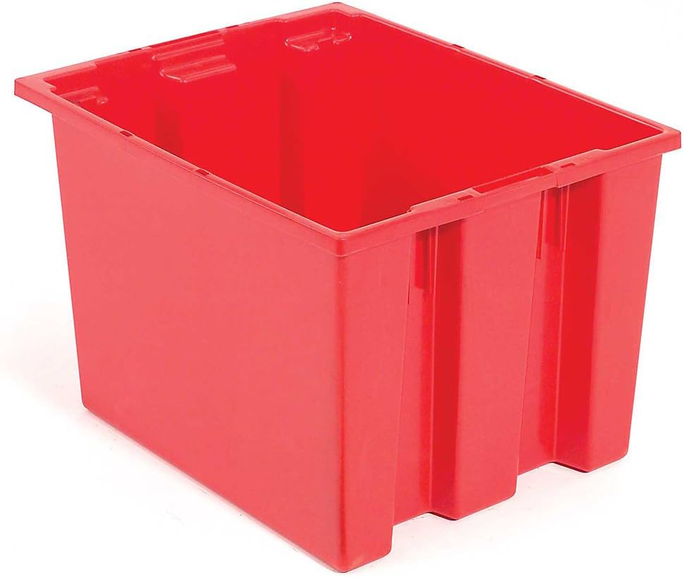 Gray Stack And Nest Shipping Container, 23-1/2x15-1/2x12, Lot of 3 A110558