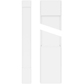 Smooth PVC Pilaster with Capital and Base (Pair) J3820