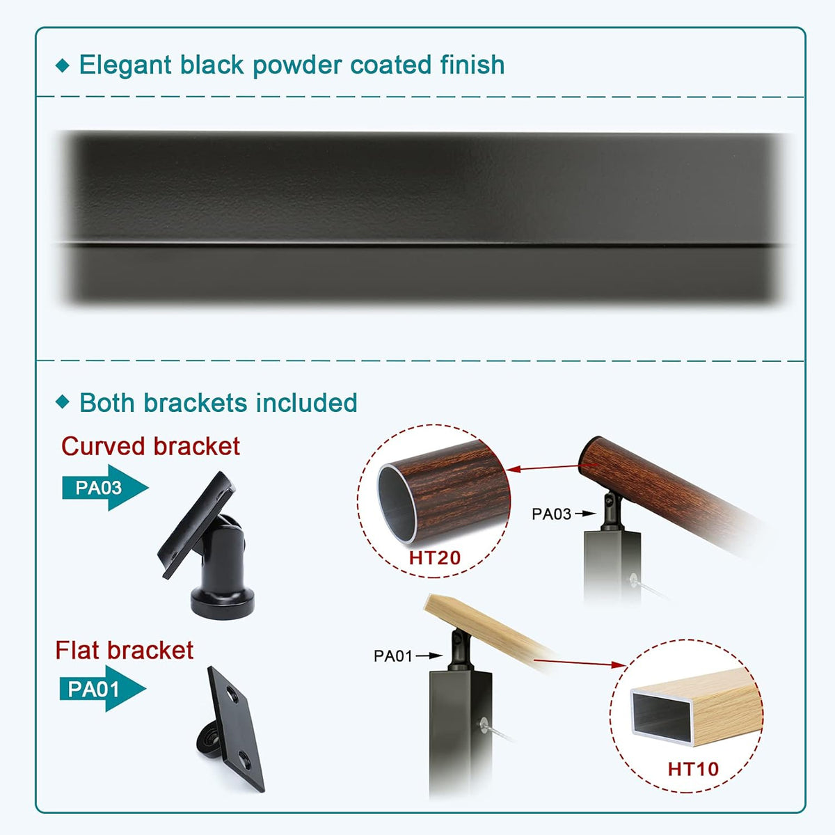 Black 30 Degree Stainless Steel Cable Railing Post U192158