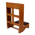 Engraved Cross Folding Kneeler, Medium Oak F79047