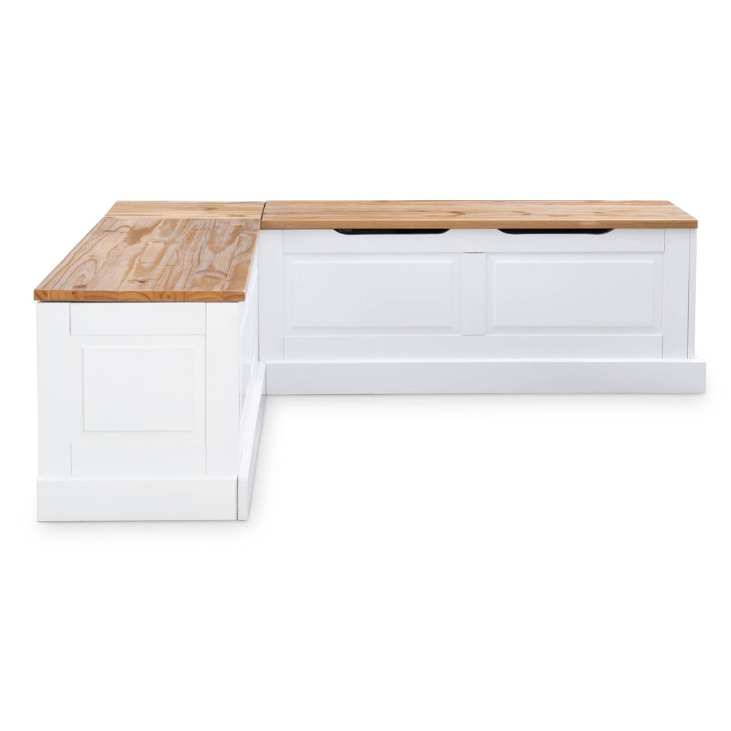 Natural Finish Breakfast Nook with Table and Storage, Seats 4 A823075
