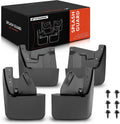Set of 4 Black Mud Flaps with Hardware Kits B6918