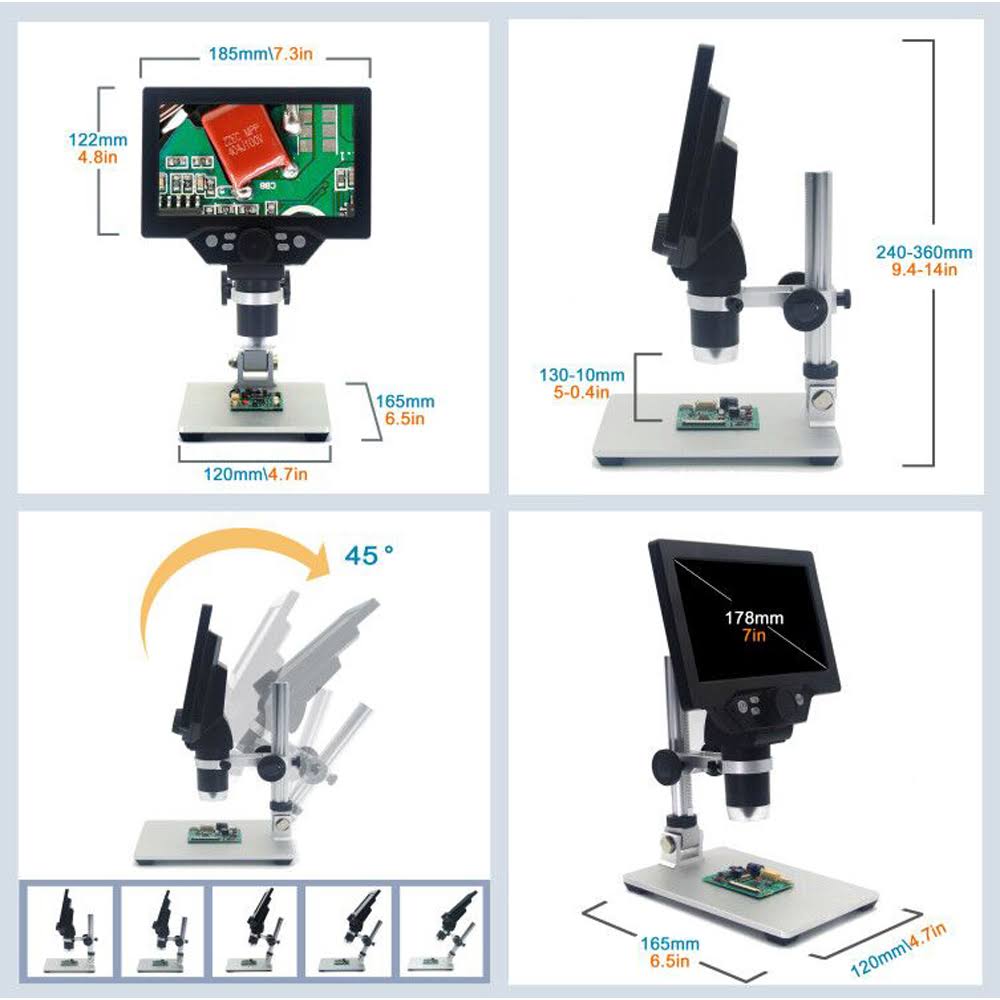 Digital Microscope with 7 inch LCD Display C835