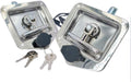 Pack of 4 Heavy Duty Stainless Steel T-Handle Toolbox Door Locks with 2 Keys W76339