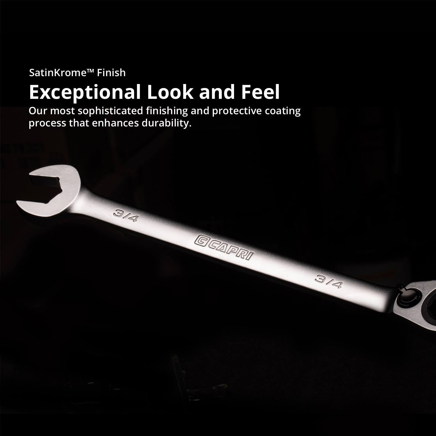 SAE 6-Point Long Pattern Reversible Ratcheting Combination Wrench Set (8-Piece) K1975