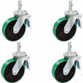 Green Poly Scaffold Caster with Brake X110