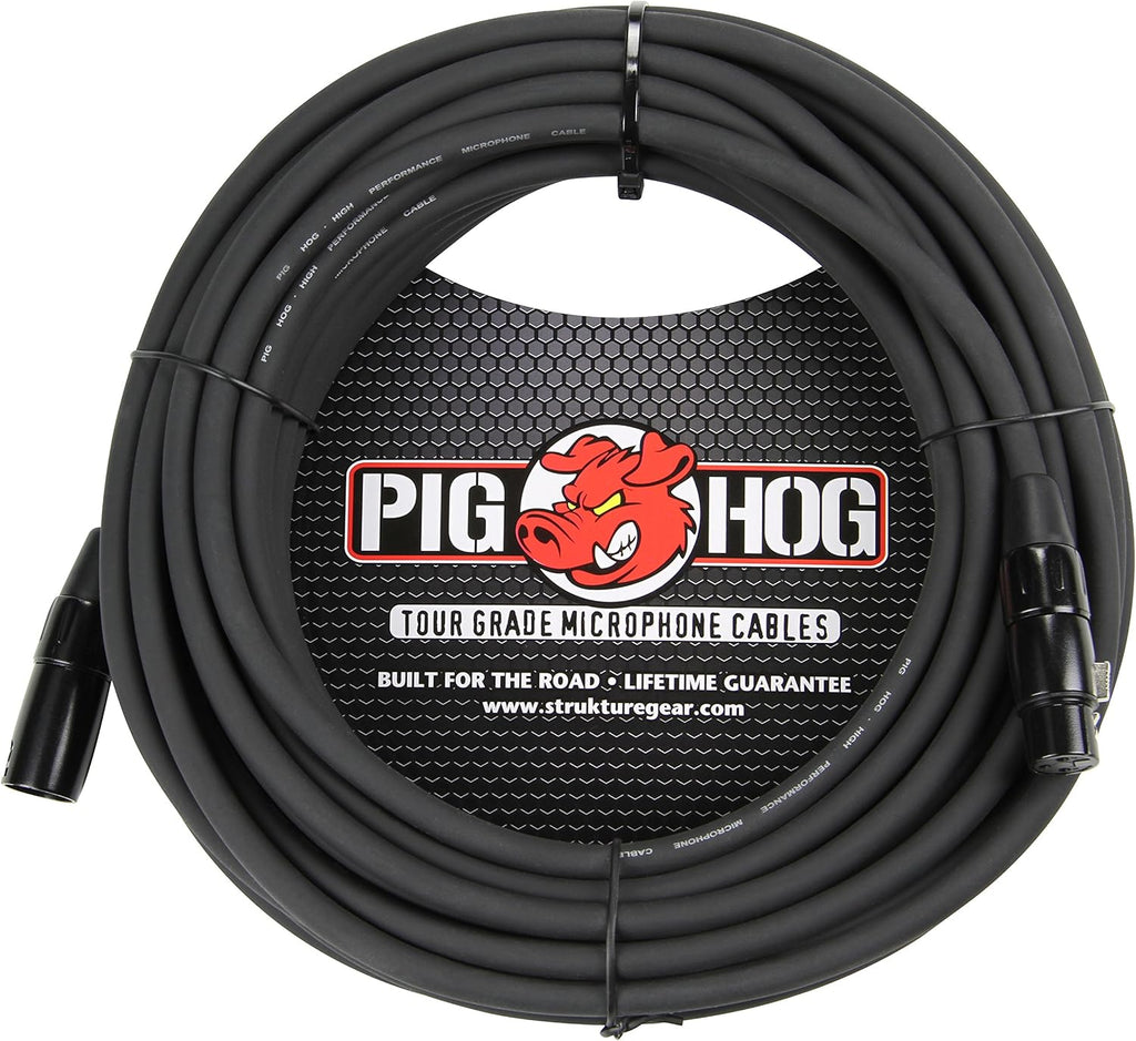 Black 8mm XLR Microphone Cable, 50 Feet, Pack of 2 K57415
