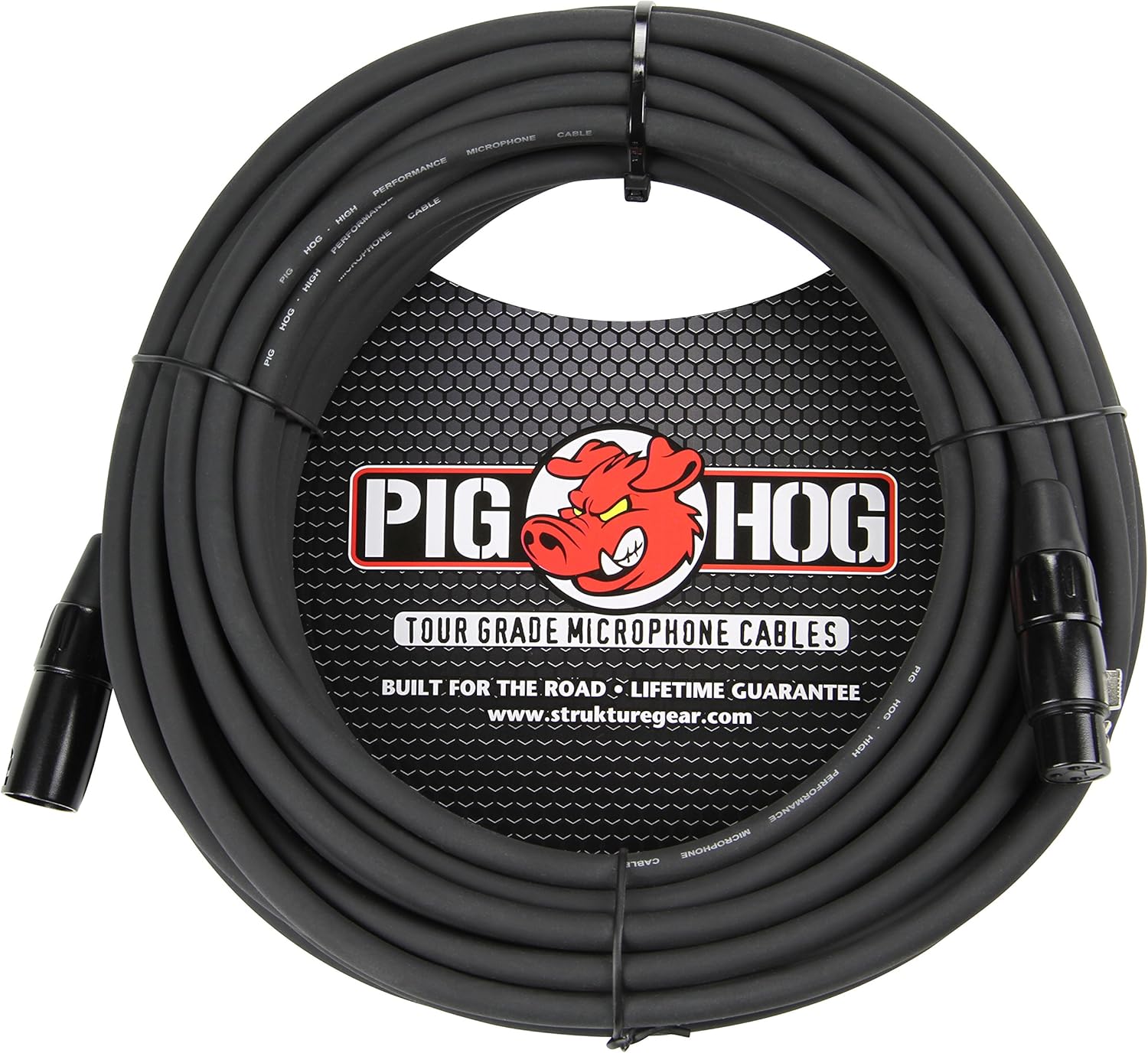 Black 8mm XLR Microphone Cable, 50 Feet, Pack of 2 K57415