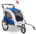 2-in-1 Dog Bike Trailer Pet Stroller with Universal Hitch V6675