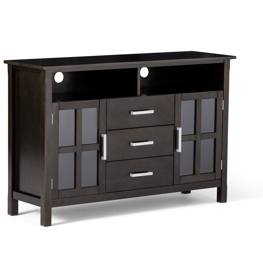 Dark Walnut Brown Tall TV Media Stand F85942