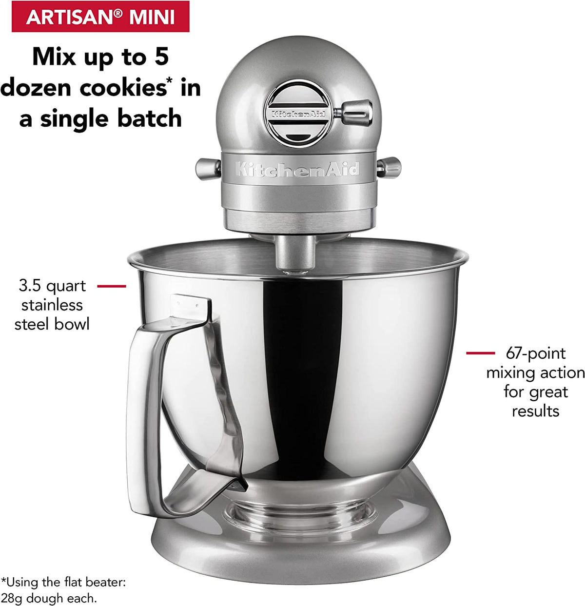 3.5 Quart Tilt-Head Stand Mixer and 3.5 Cup Food Chopper, Contour Silver D215950