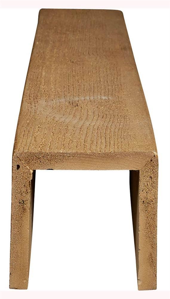 6x22W x 8x22H x 12&L 3-Sided Rough Sawn Faux Wood Ceiling Beam O9199