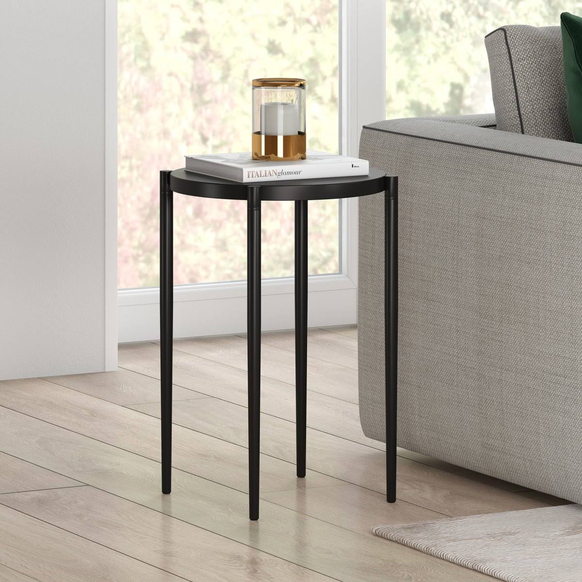Blackened Bronze Side Table W8386