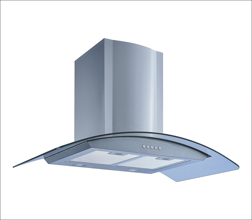30" Stainless Steel Tempered Glass Wall Mount Range Hood X607875