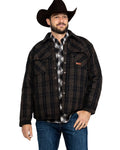 Brown Large Snap-Front Jacket D941