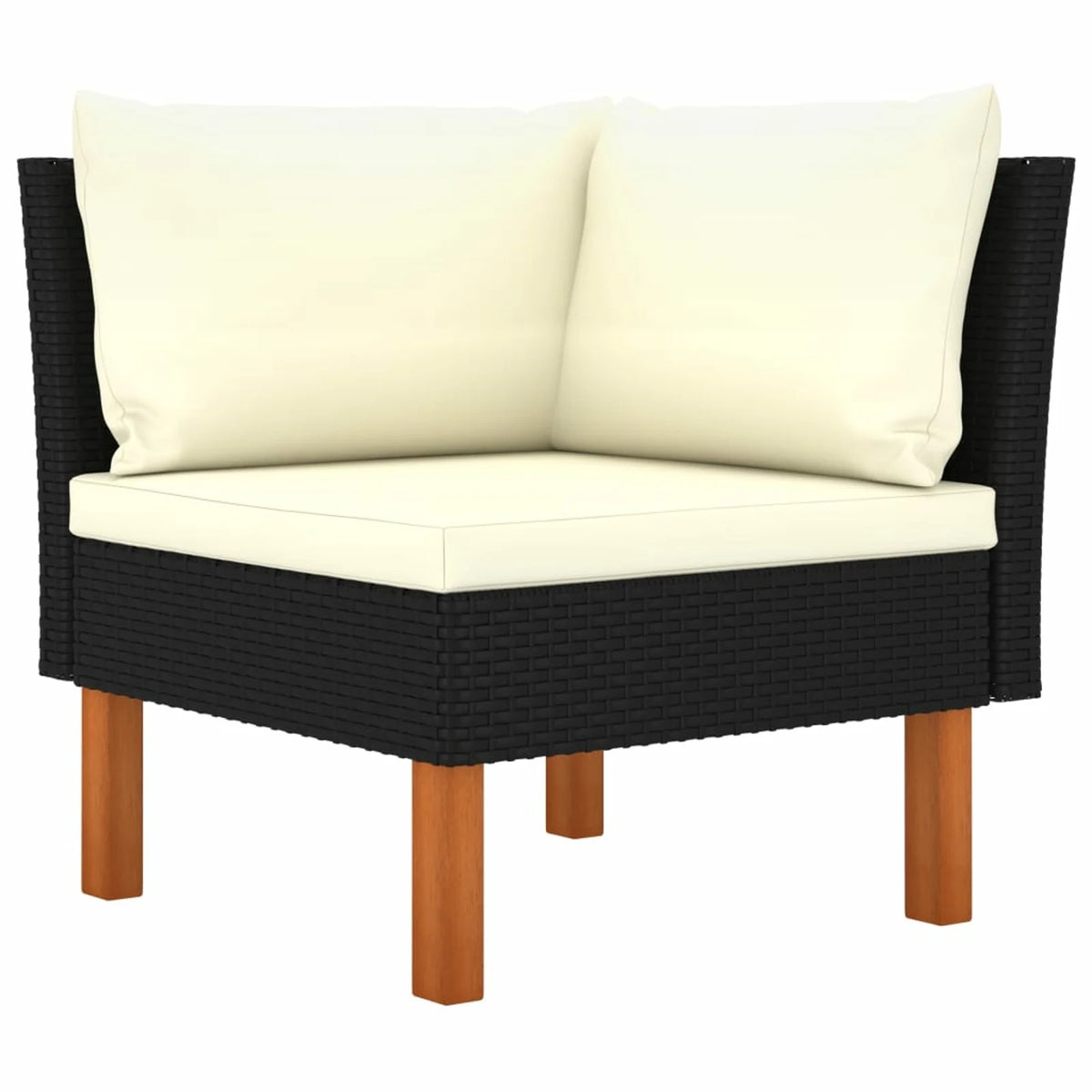 Black Poly Rattan 8 Piece Patio Set with Cushions A682