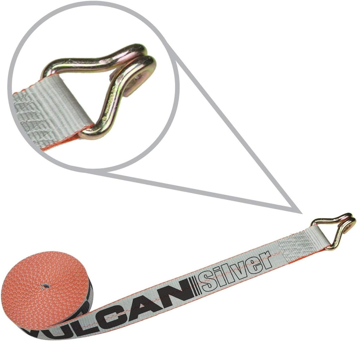 2 Inch x 27 Foot Winch Strap with Wire Hook, 4 Pack U2068