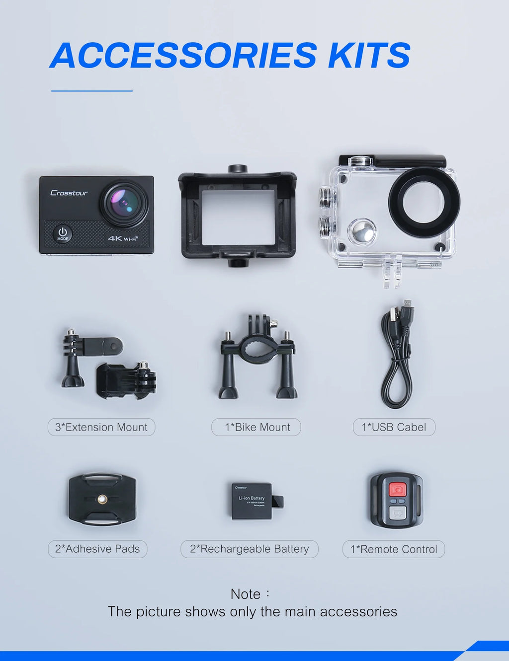 4K 16MP WiFi Sports & Action Camera with Remote Control Z6075
