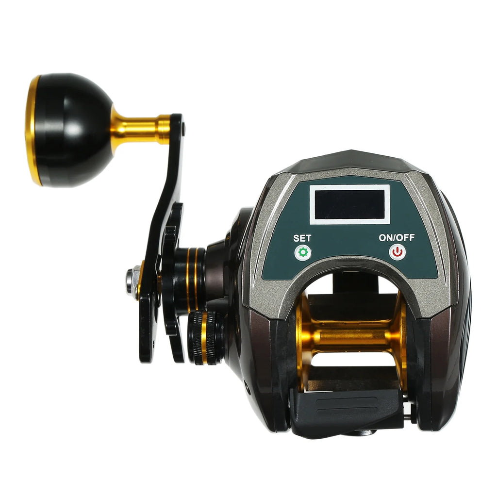 USB Rechargeable Carbon Fiber Baitcasting Reel 9+1BB Electric Fishing Reel High Speed 6.4:1 Magnetic Brake System Left Hand S558980