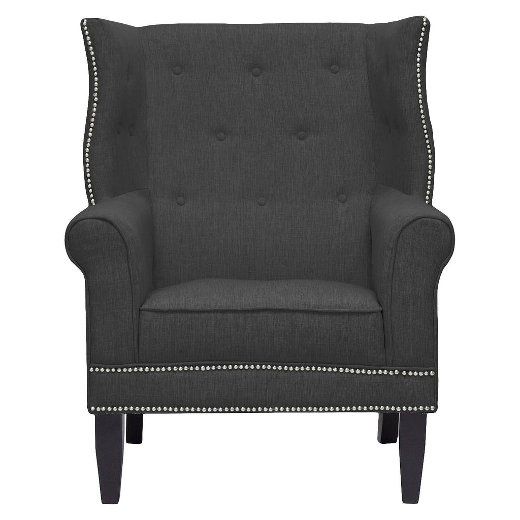Gray Linen Arm Chair T1817