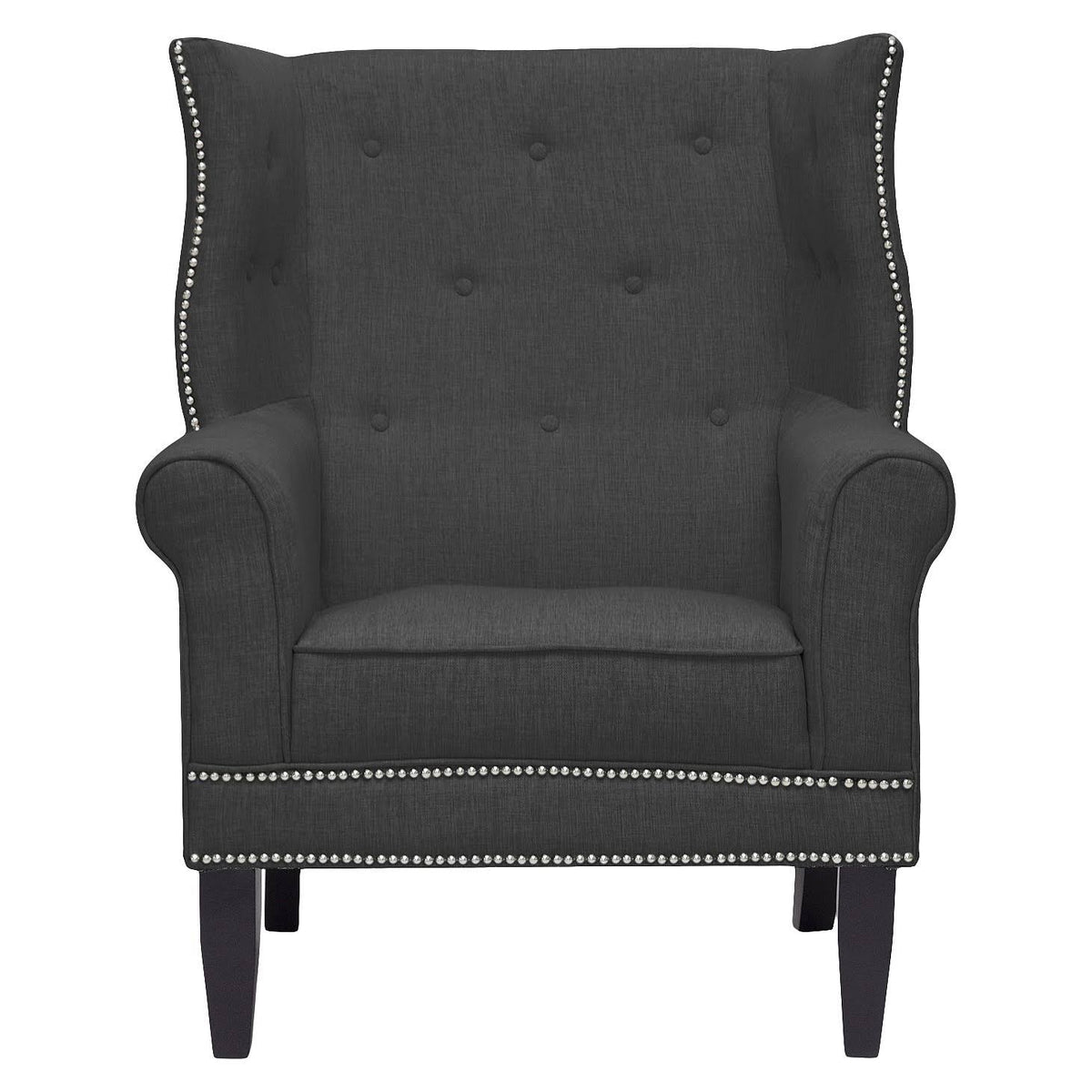 Gray Linen Arm Chair T1817