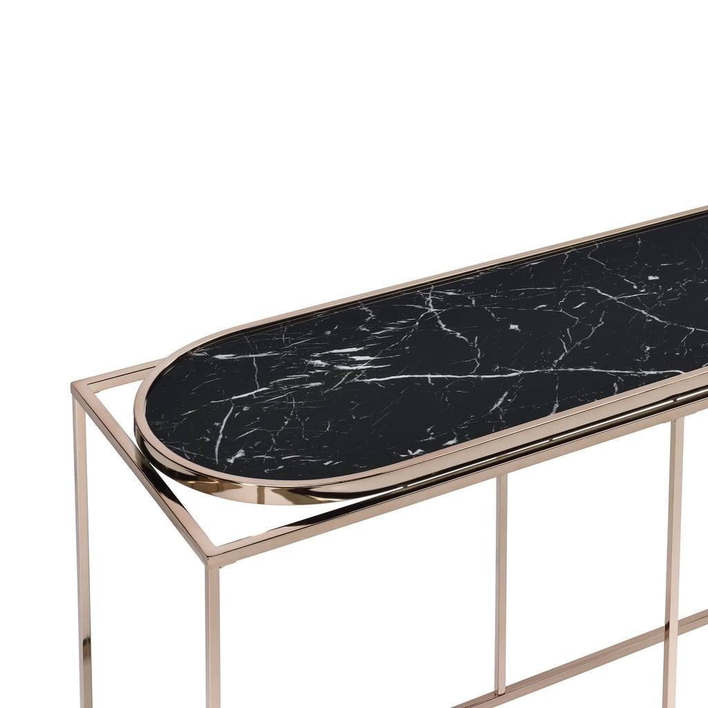 White Marble Sofa Table L942835