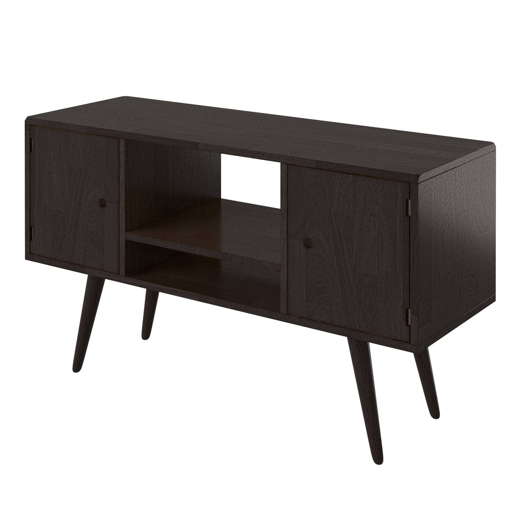 White Wash Wood Entertainment Cabinet with Doors O62568
