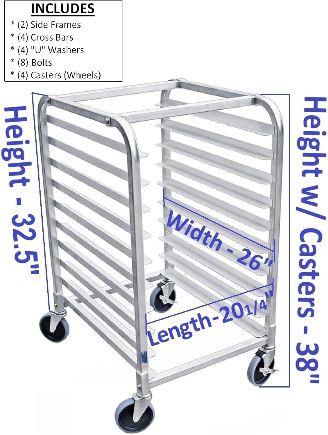 10 Pan Half Height Bun / Sheet Pan Rack U81006