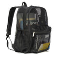 Black Mesh See Through School Backpack V9687