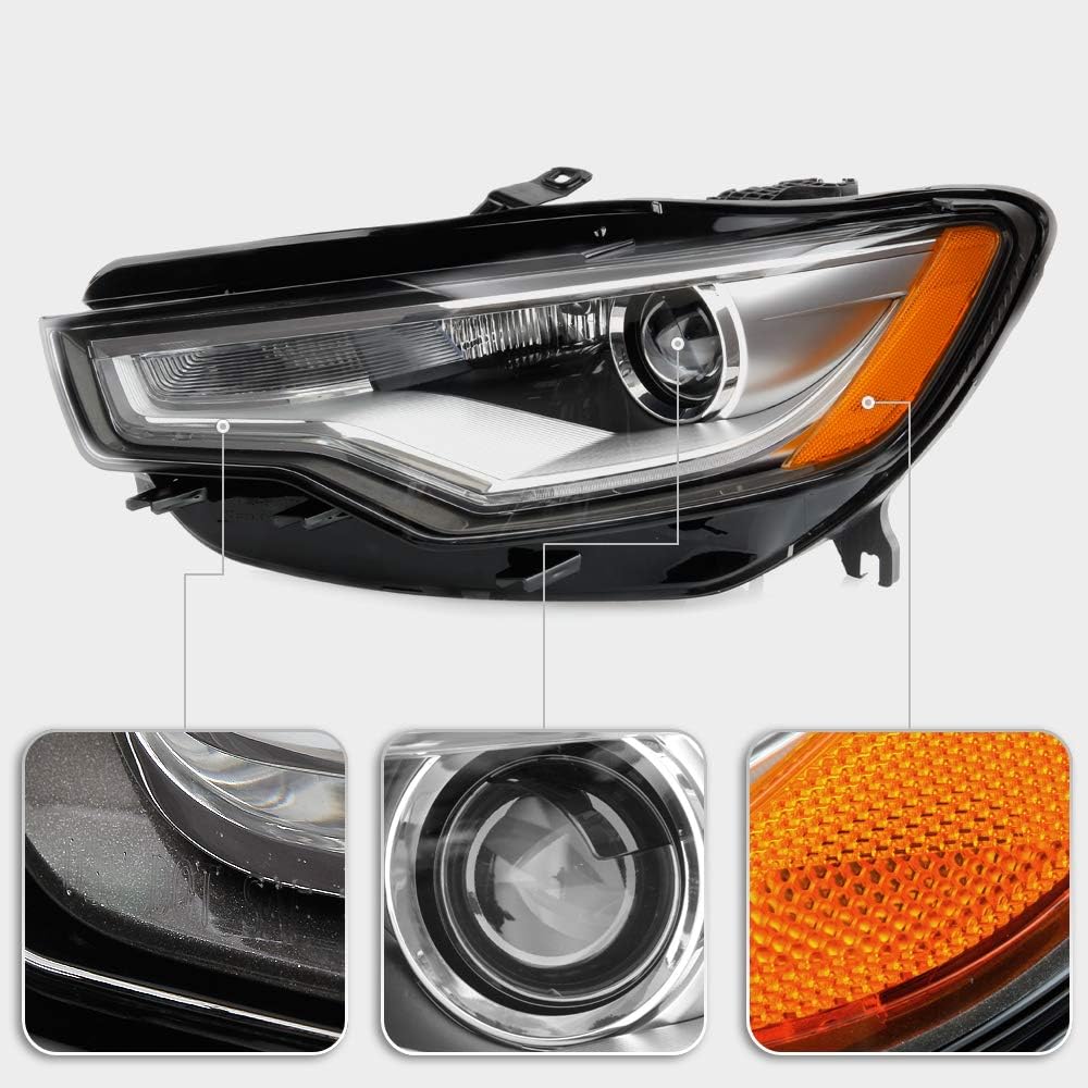 2012-2015 Audi A6 S6 LED DRL Projector Headlight Assembly Driver Side J2609