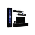 Black Wall Mounted Floating Entertainment Center I59747