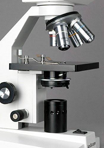 White Binocular Biological Microscope 40X-2500X with Slide Preparation Kit L5002