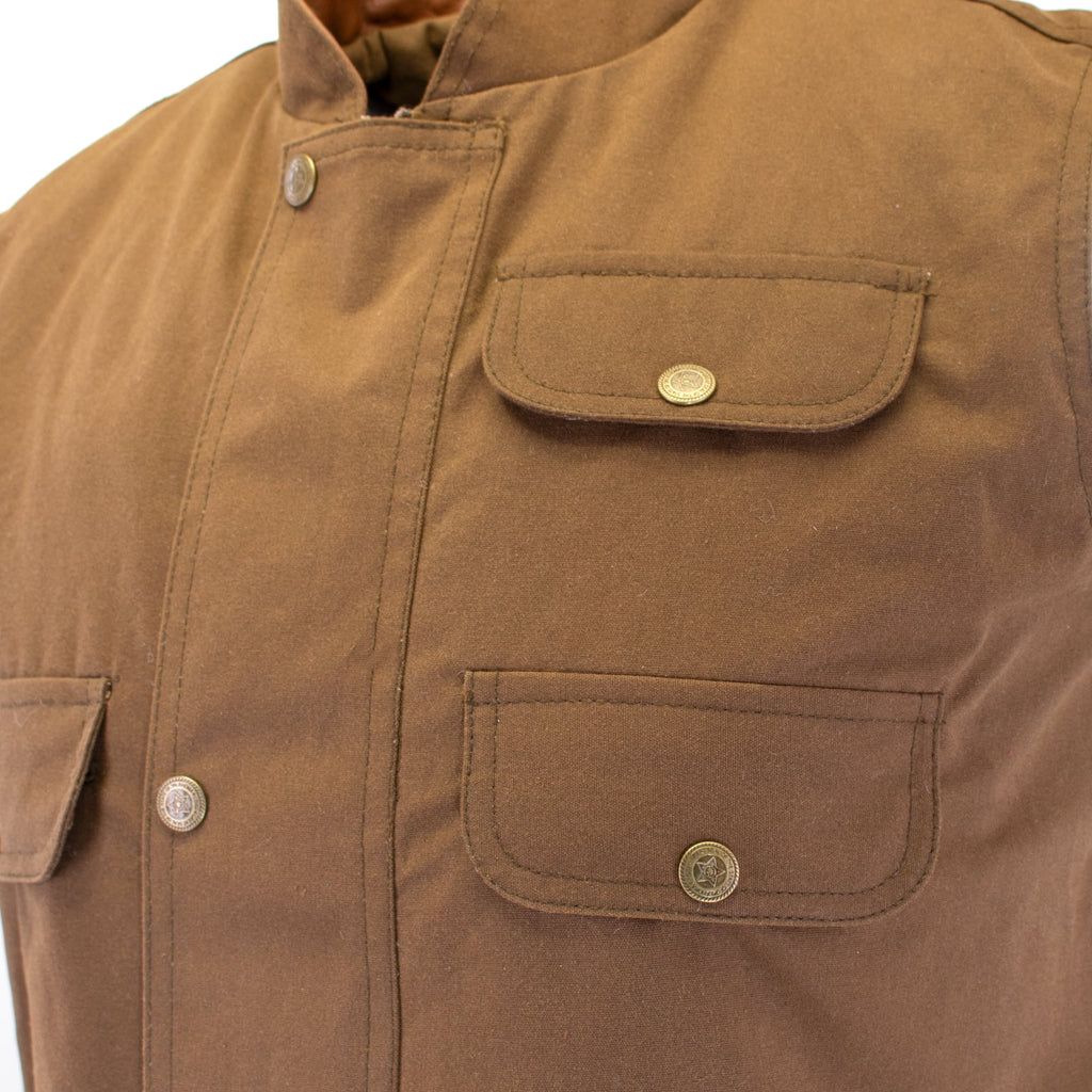 Waterproof Breathable Cotton Oilskin Outdoor Vest U870688