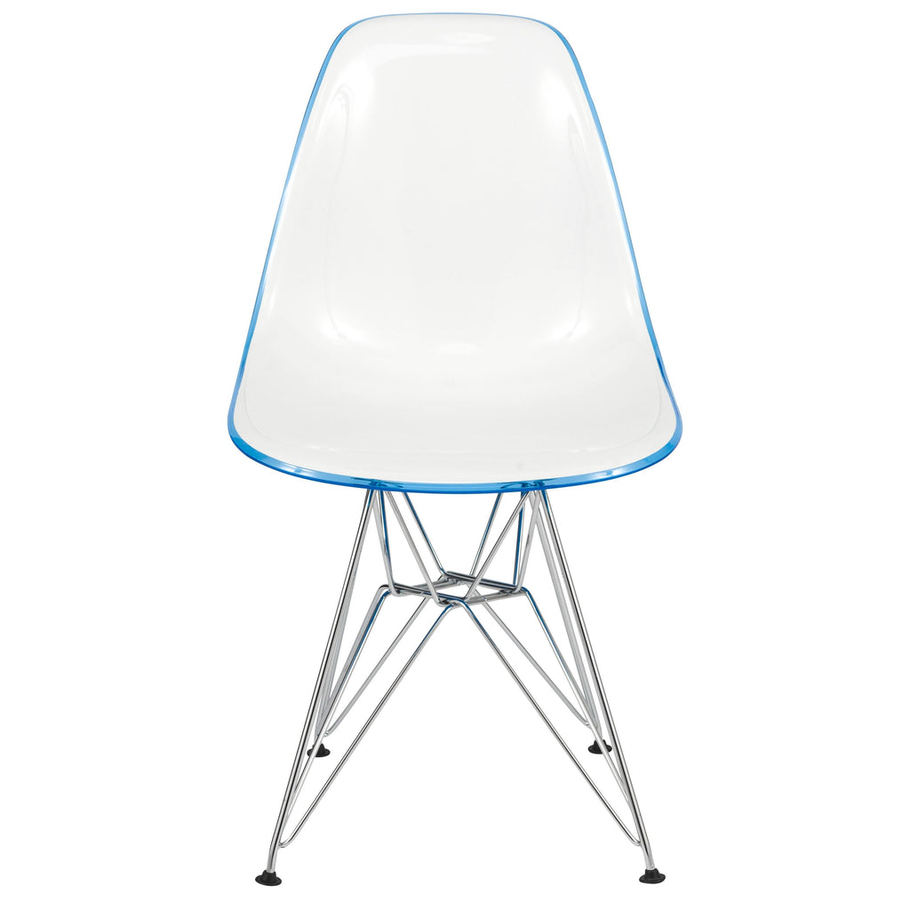 White Blue Dining Chair Q7760