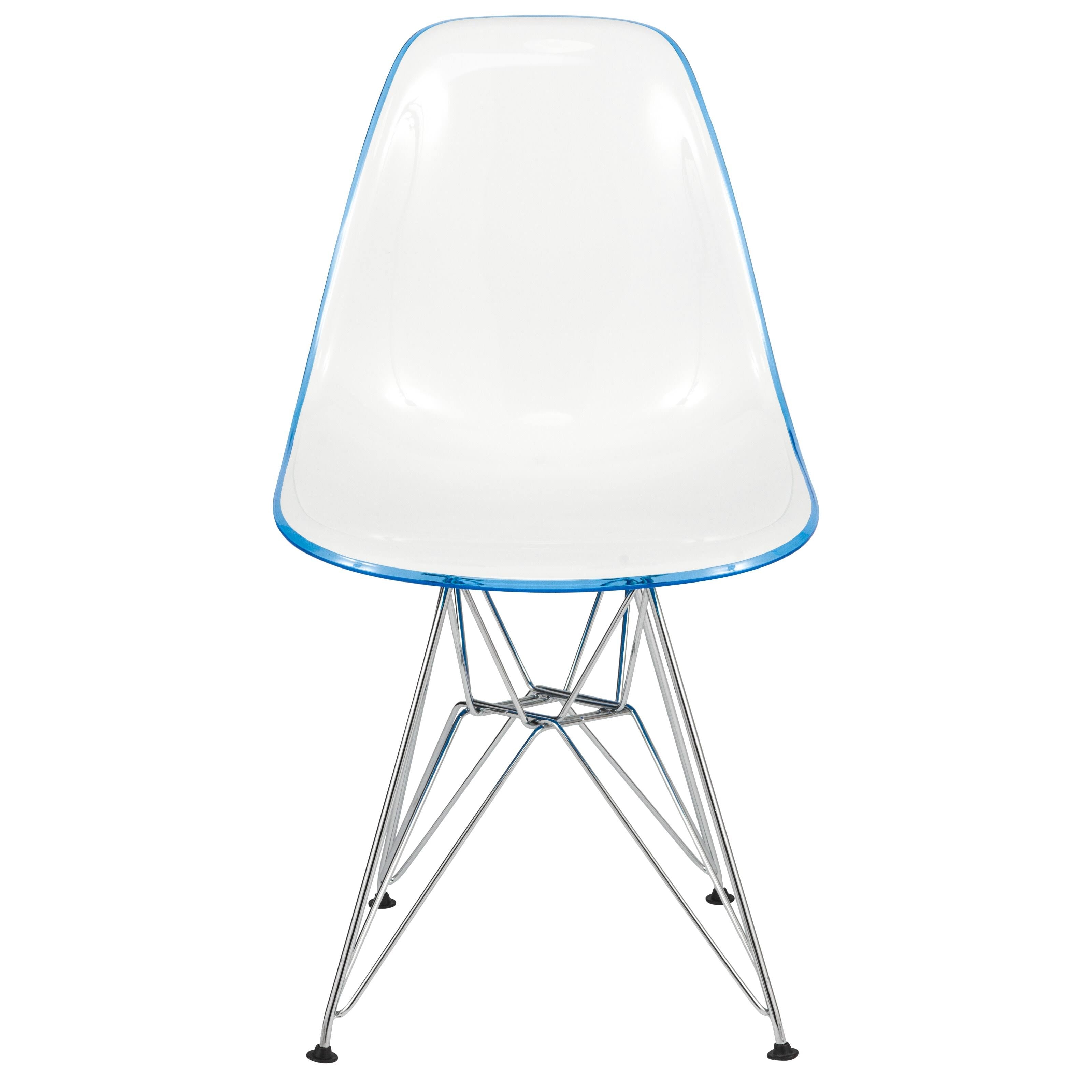 White Blue Dining Chair Q7760