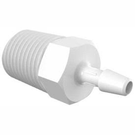 1/4-18 NPT to 5/32 Barbed Adapter, Polypropylene L1477