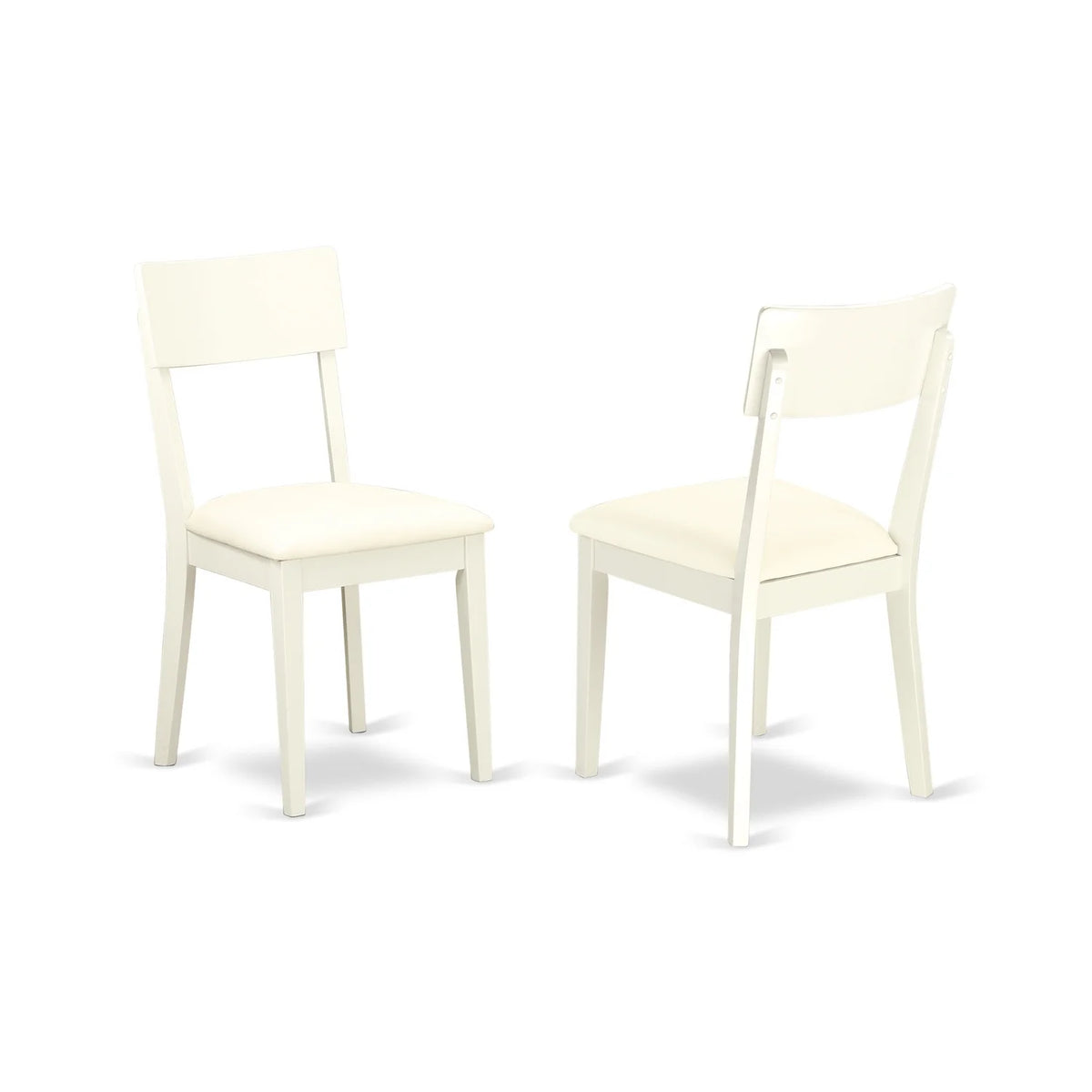 7 Pc Dining Set with Faux Leather Chairs in Linen White X438669