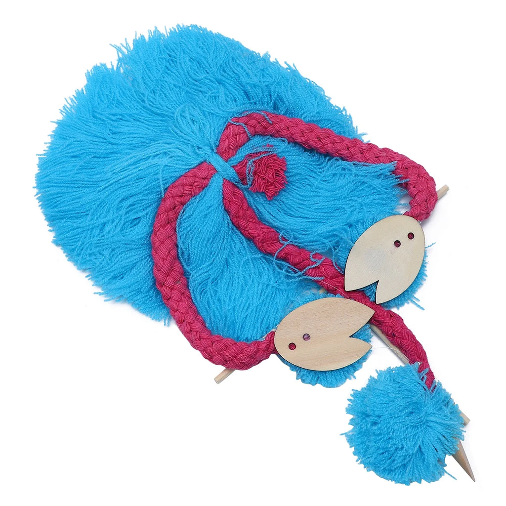 5PCS Plush Ostrich Marionette Toy (Sky-blue) S323