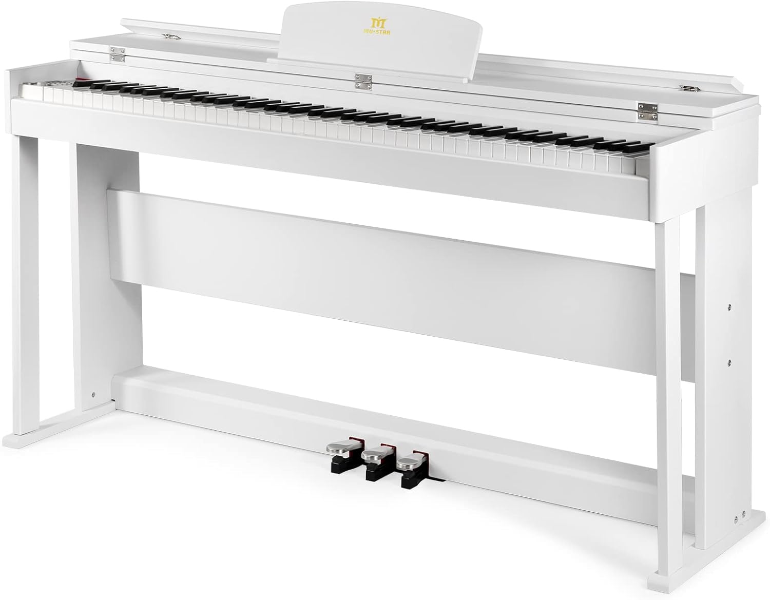 88 Key Full Weighted Hammer Action Digital Piano with Dual Stereo Speakers, 3 Pedals, Furniture Stand A3443