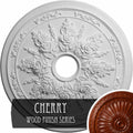 Hand-Painted Cherry Rose and Ribbon Ceiling Medallion C5025